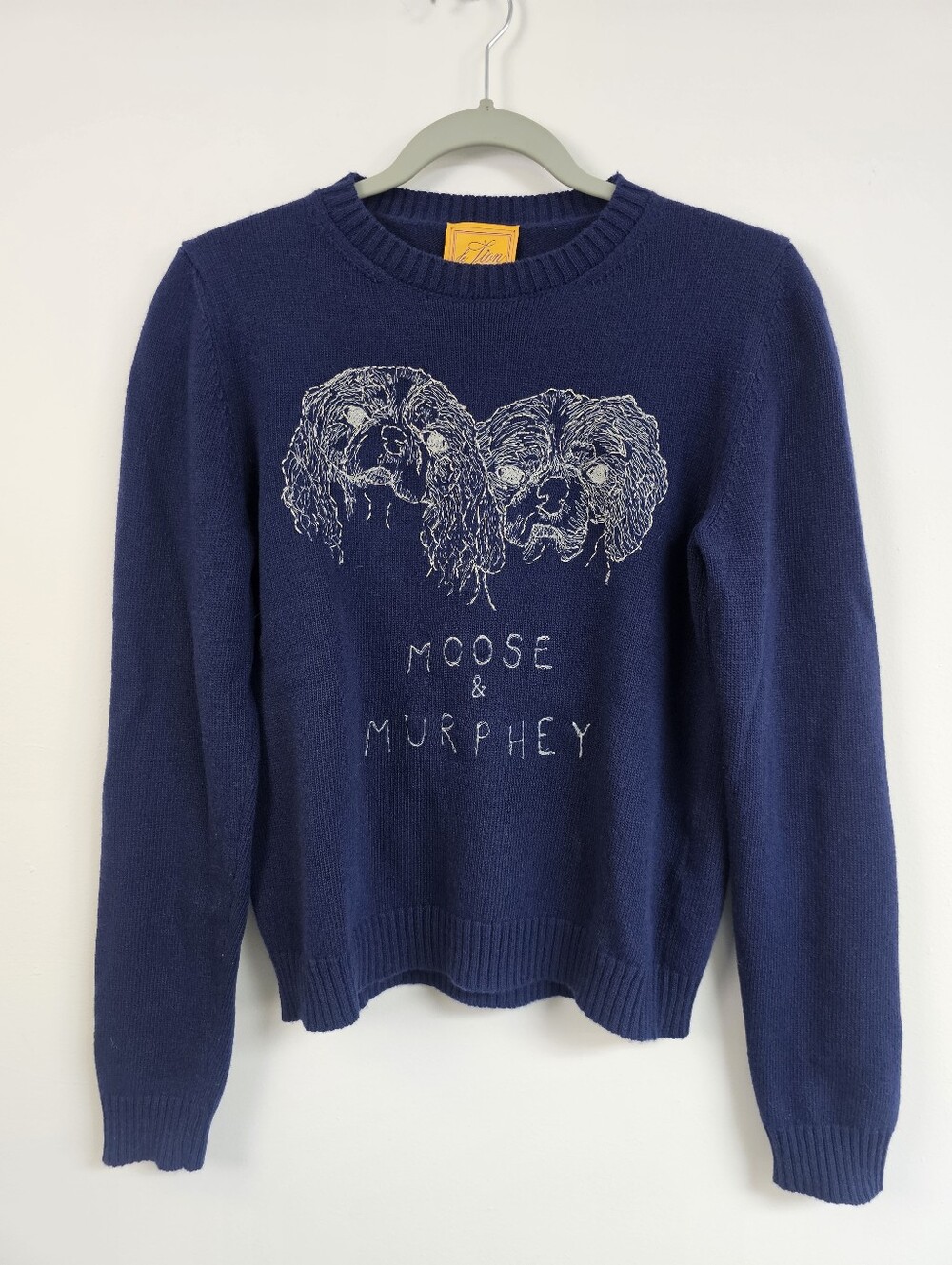 Le Lion Custom Merino Wool Dog Embroidered Moose & Murphy Sweater